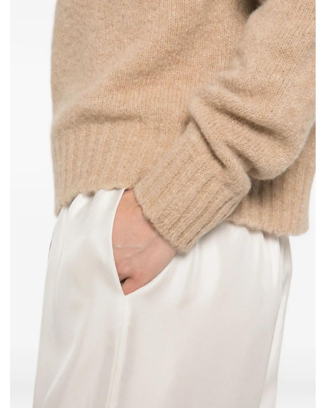 Jucca Natural Roll-Neck Raglan-Sleeve Sweater