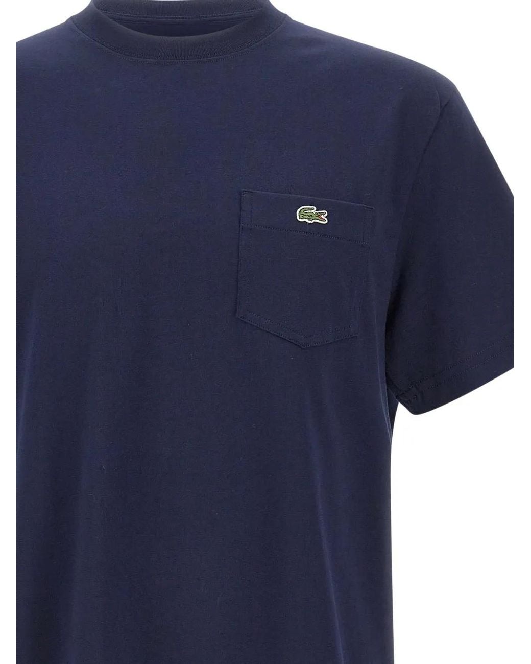 Lacoste Blue Logo-Patch T-Shirt for men