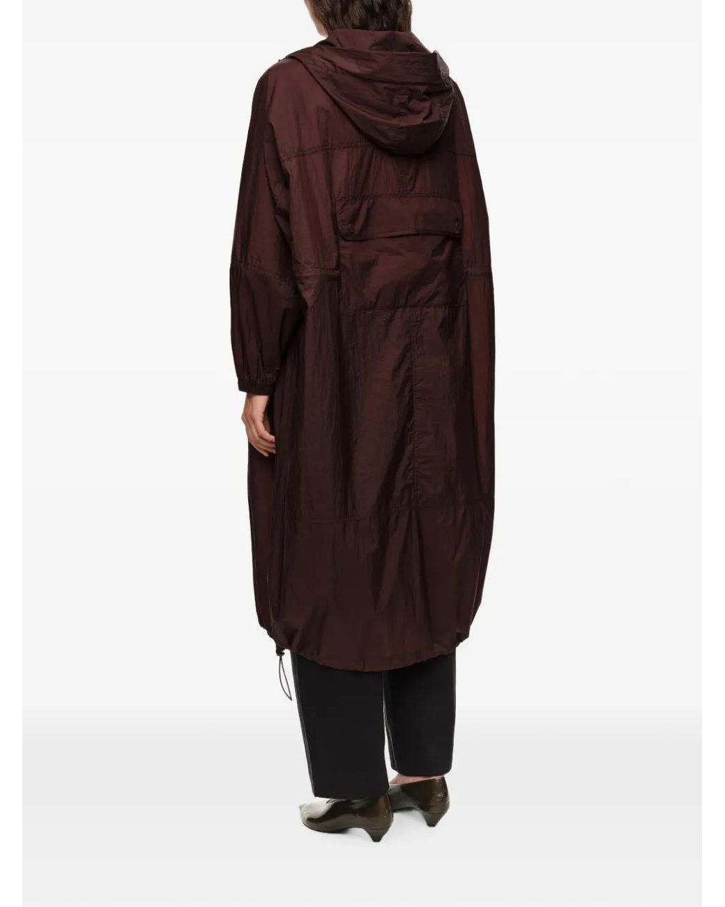 Bimba Y Lola Red Chocolate Fluid Trench Coat