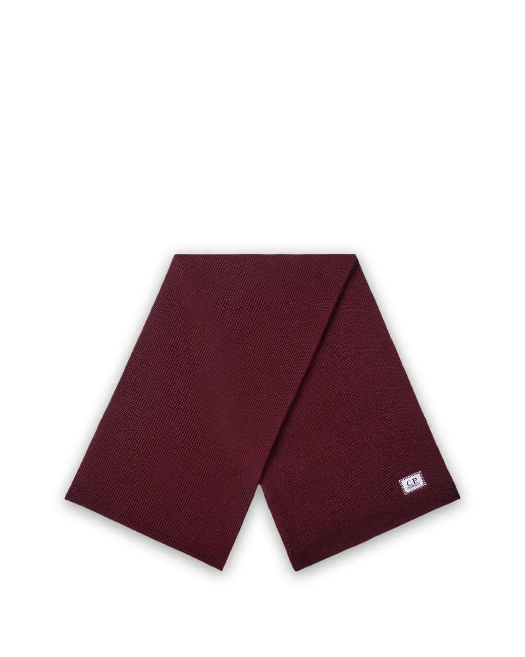 C P Company Purple Extrafine Merino Wool Scarf for men
