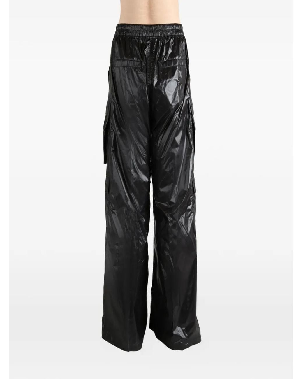 Rick Owens Black Drawstring Cargo Pants for men