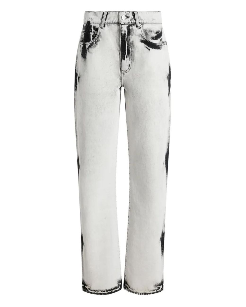 Proenza Schouler White Gerade Jeans mit Bleach-Effekt