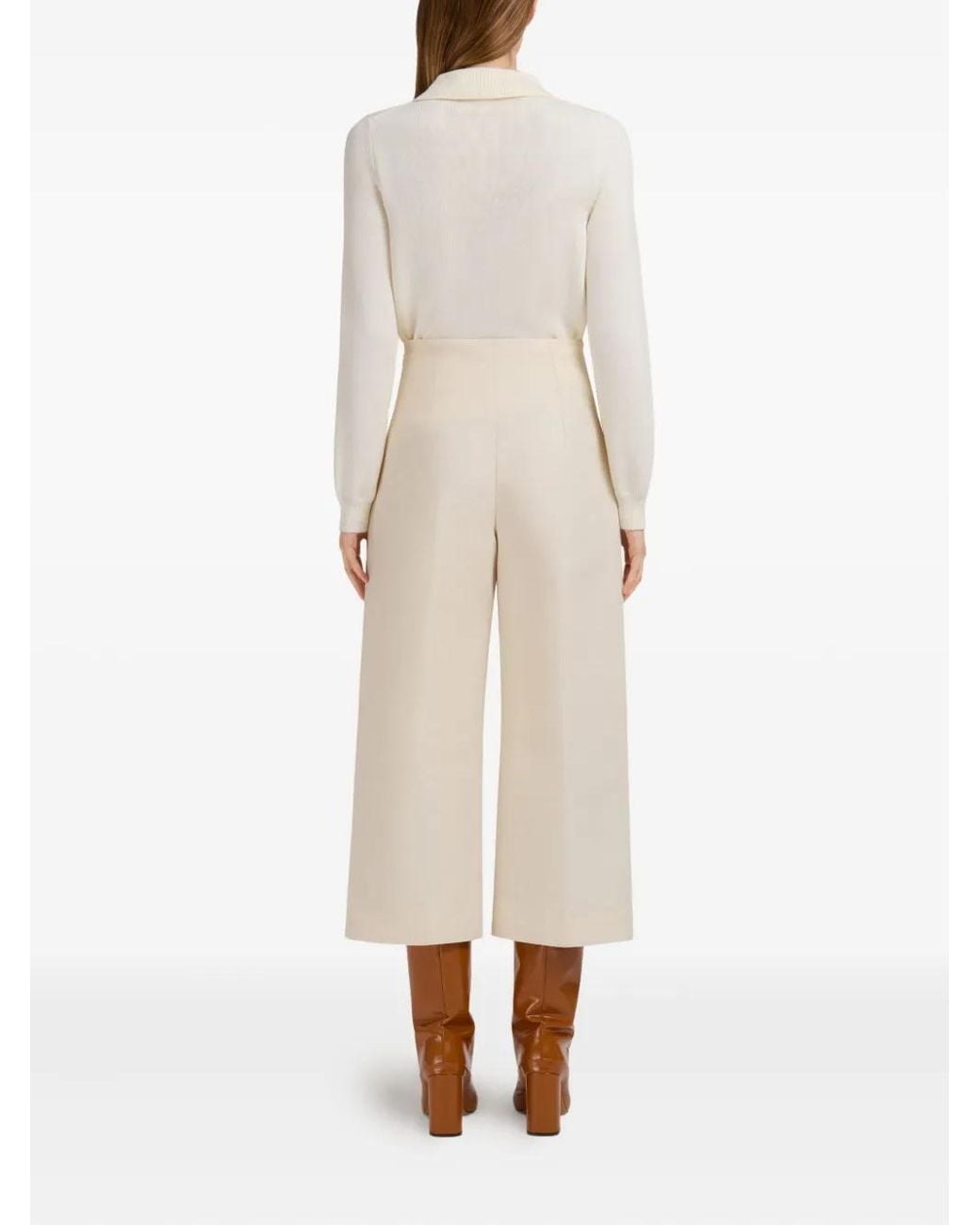 Marni Natural Cropped Trousers