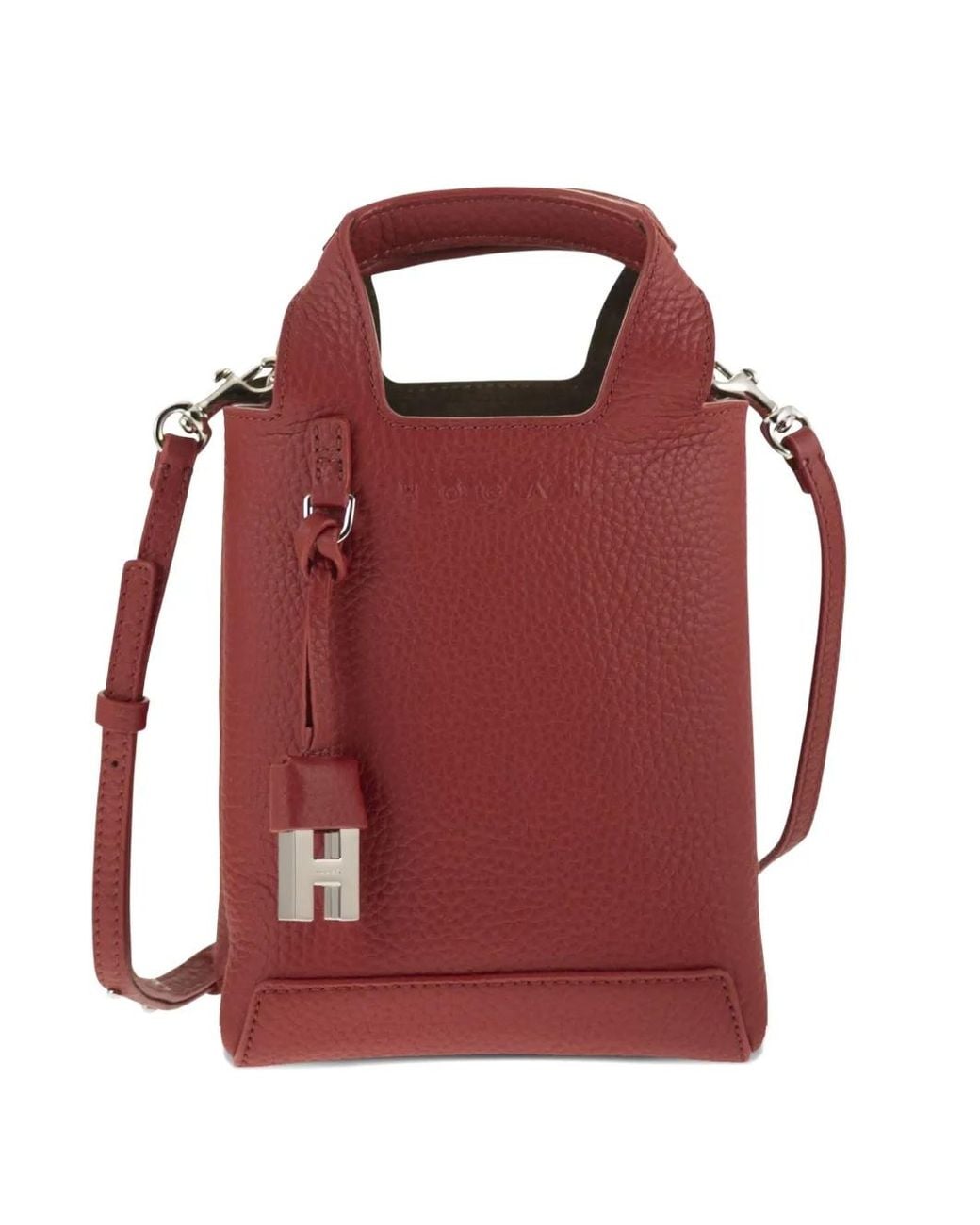 Hogan Red Logo-Detail Tote Bag