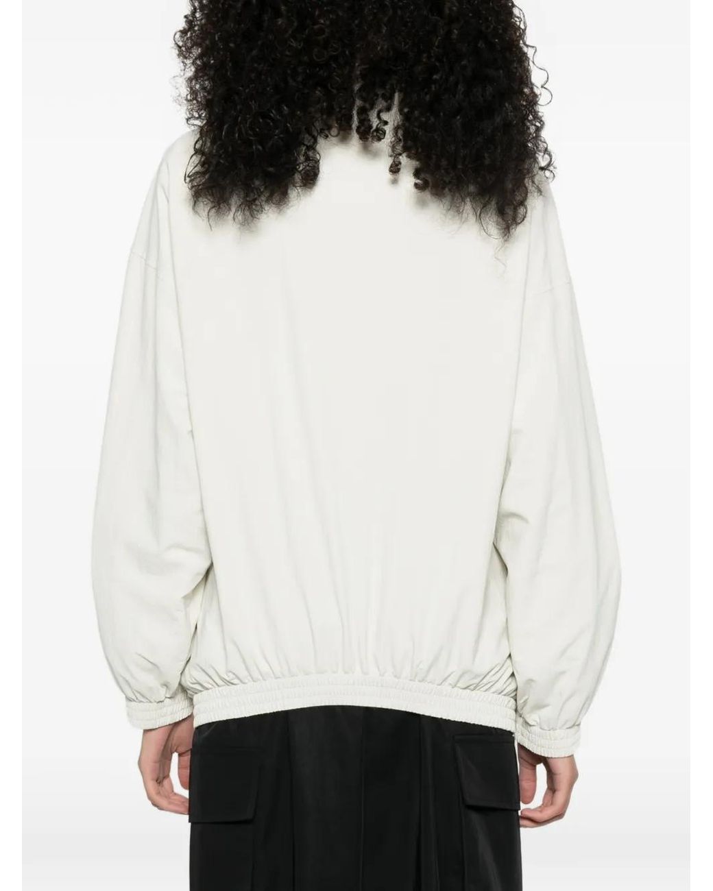 Balenciaga White Logo Zip Jacket