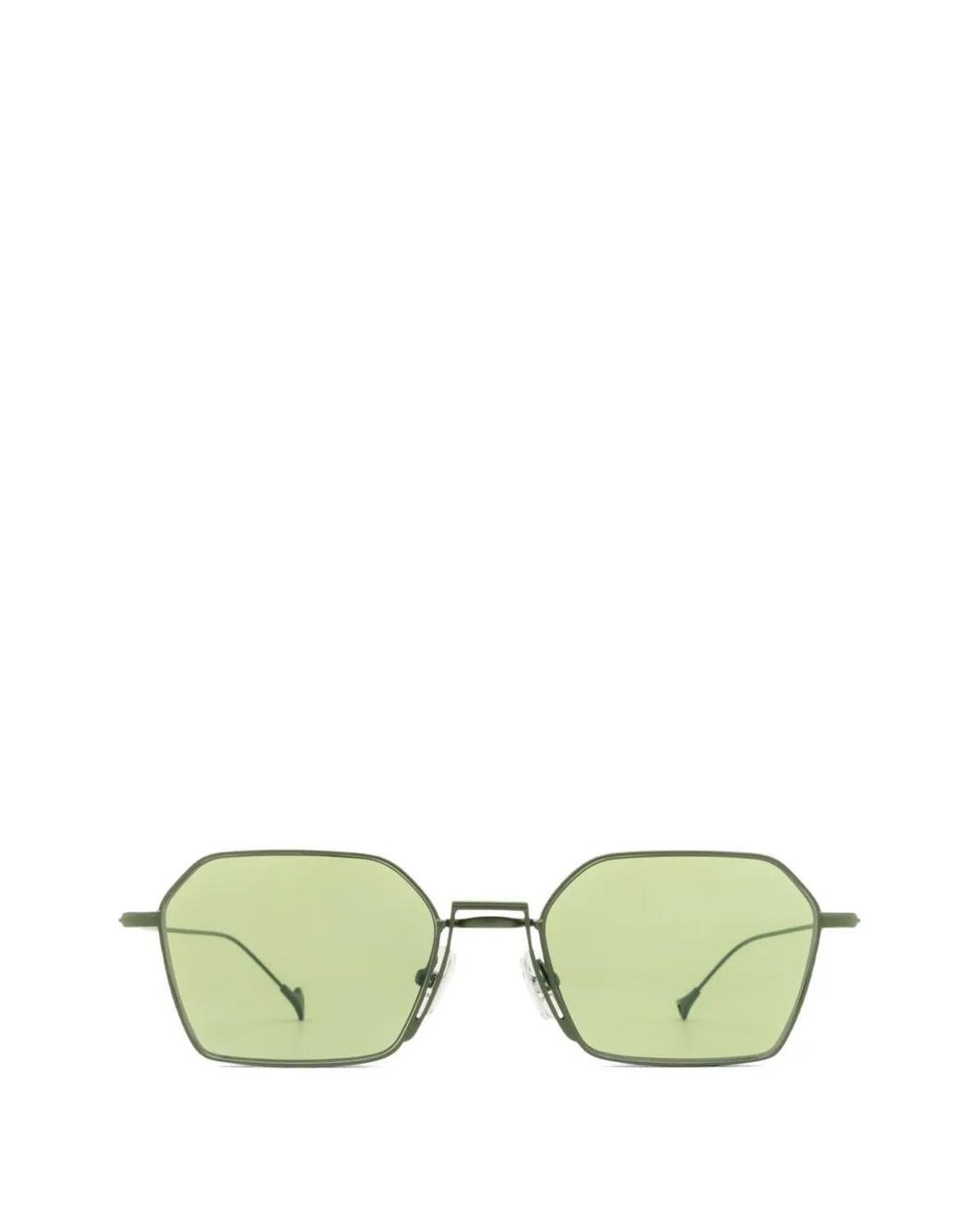 Eyepetizer Green Milano Geometric-Frame Sunglasses