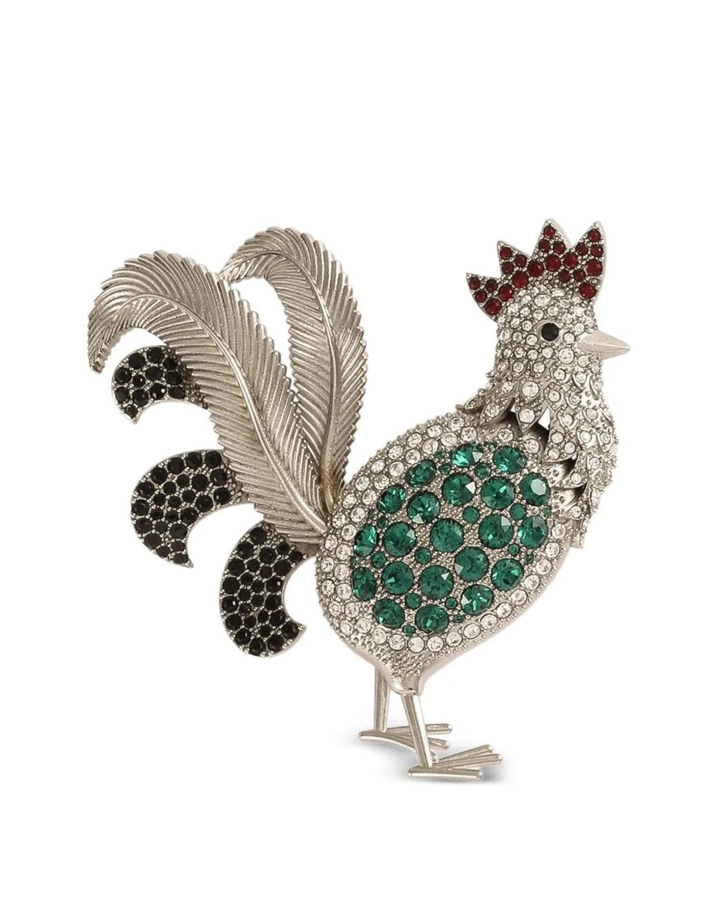 Dolce & Gabbana Metallic Sartoria Rooster-Shaped Brooch for men