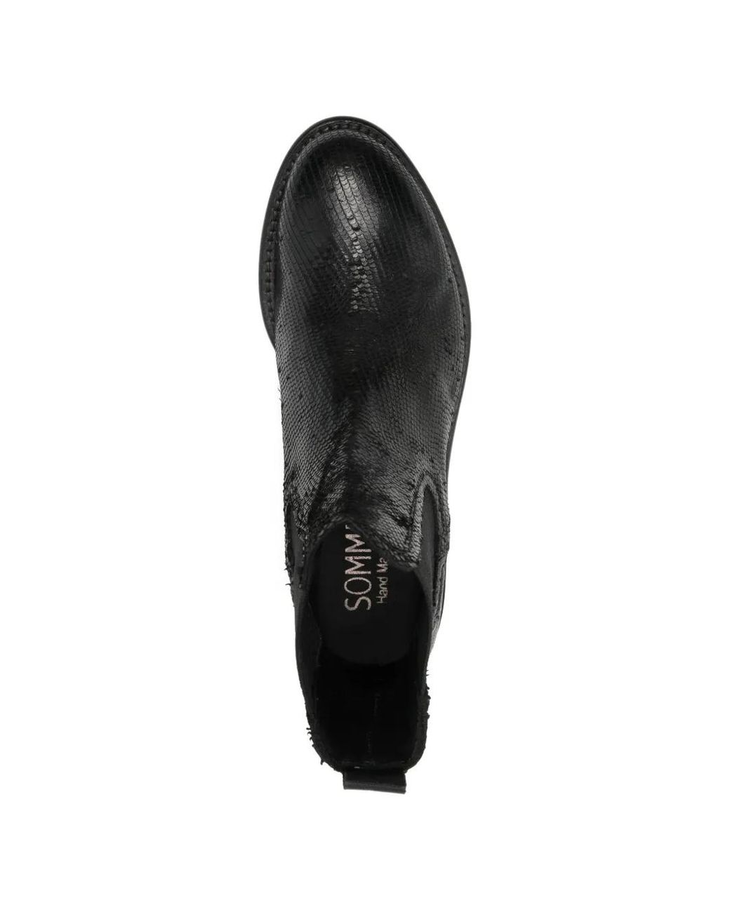 SOMMET Black Textured Chelsea Boots
