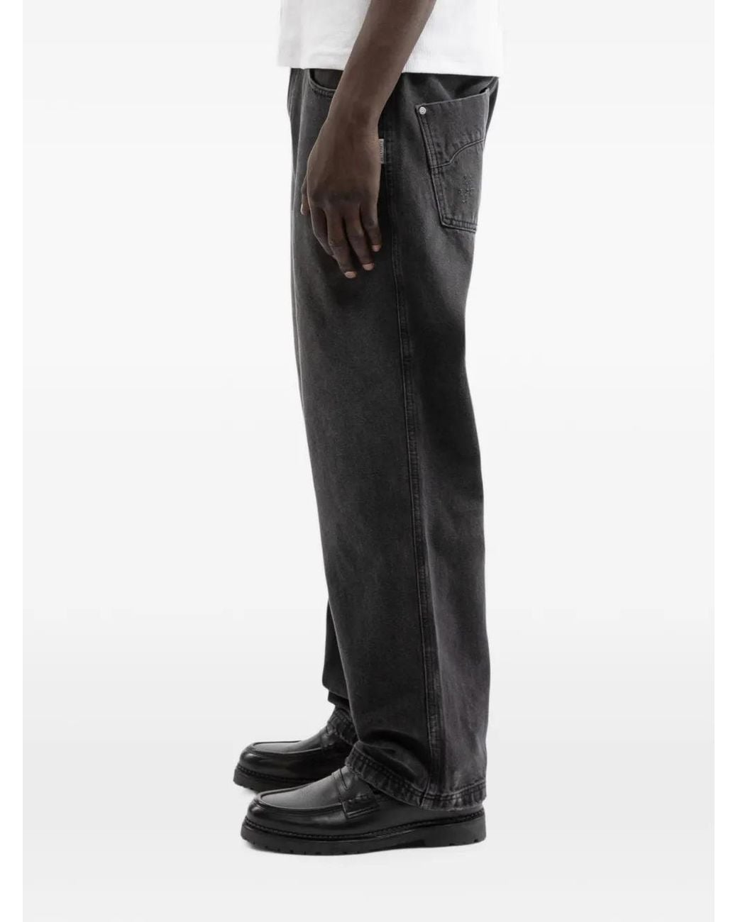 RETERNITY Black Essential Straight-Fit Jeans for men