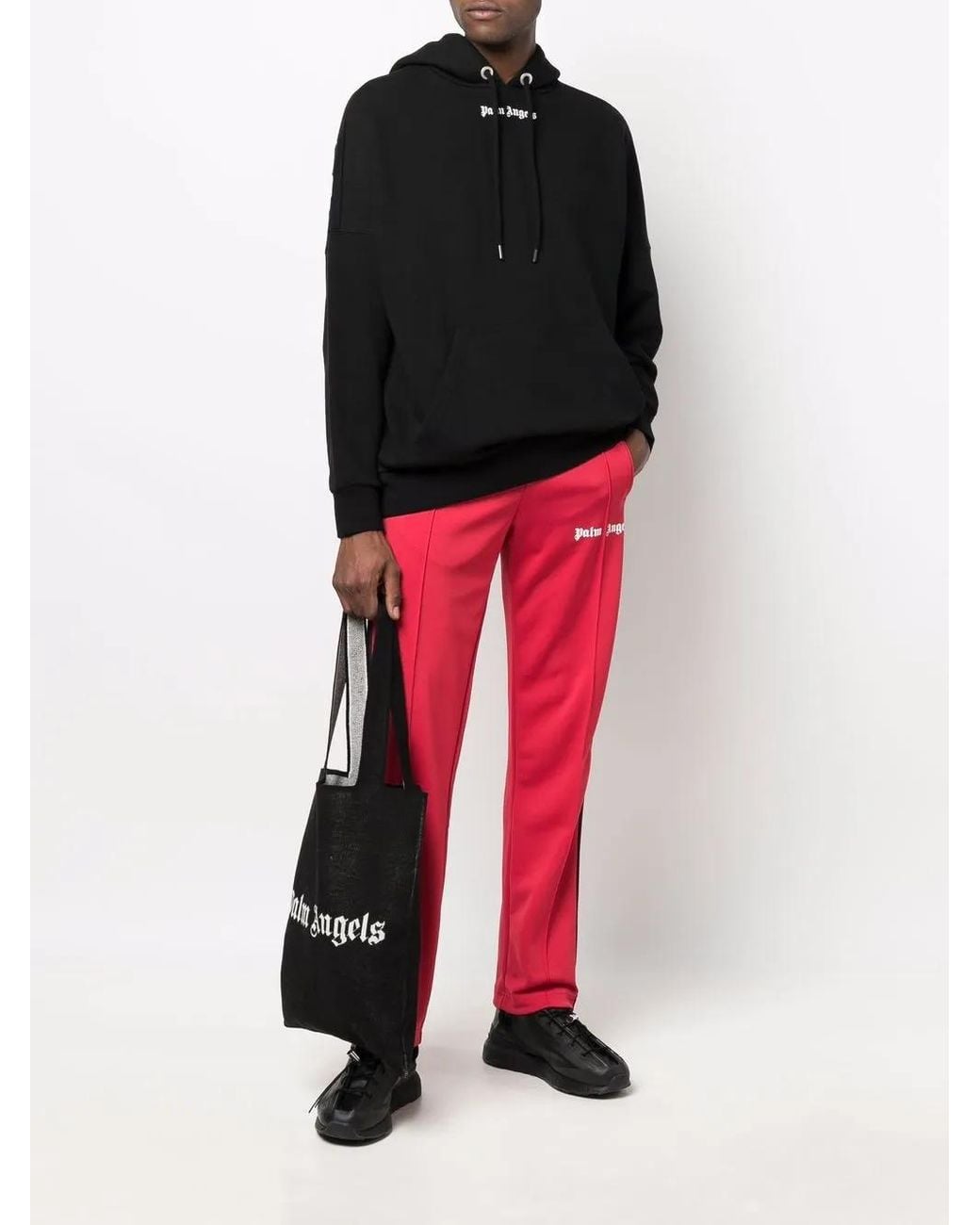 Palm Angels Logo-print Tote Black Knit