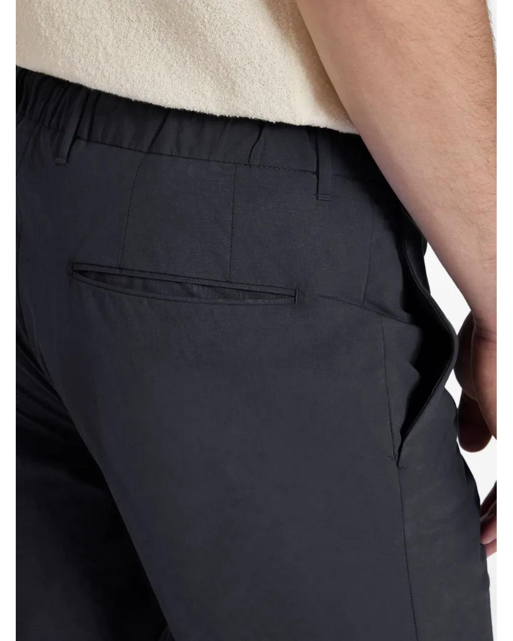 Incotex Blue Teknotela Buttoned Chino Trousers for men