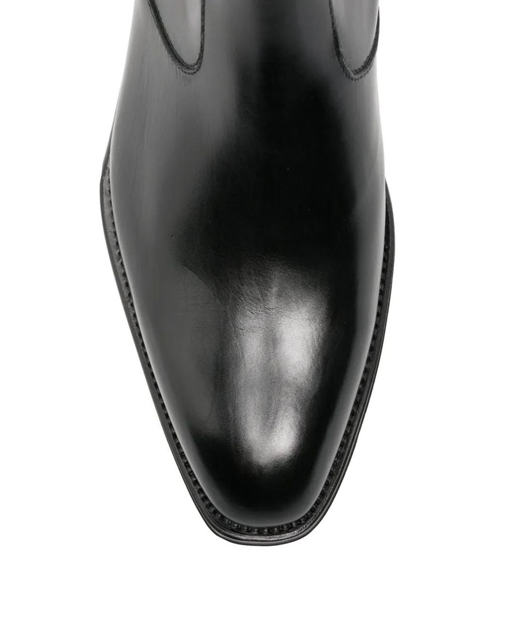 Eraldo Black Side-Zip Leather Ankle Boots for men