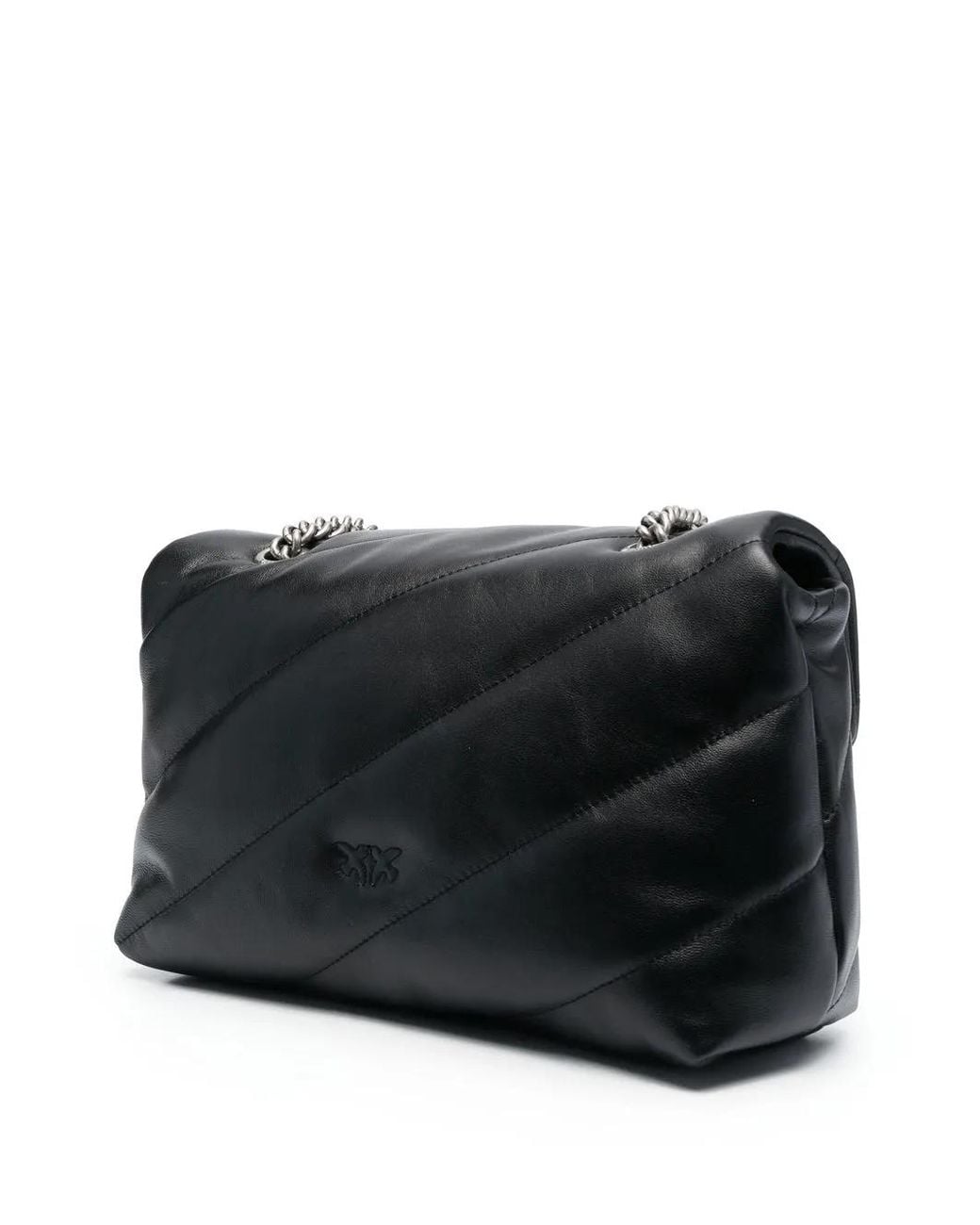 Pinko Black Maxi Love Classic Puff Leather Bag