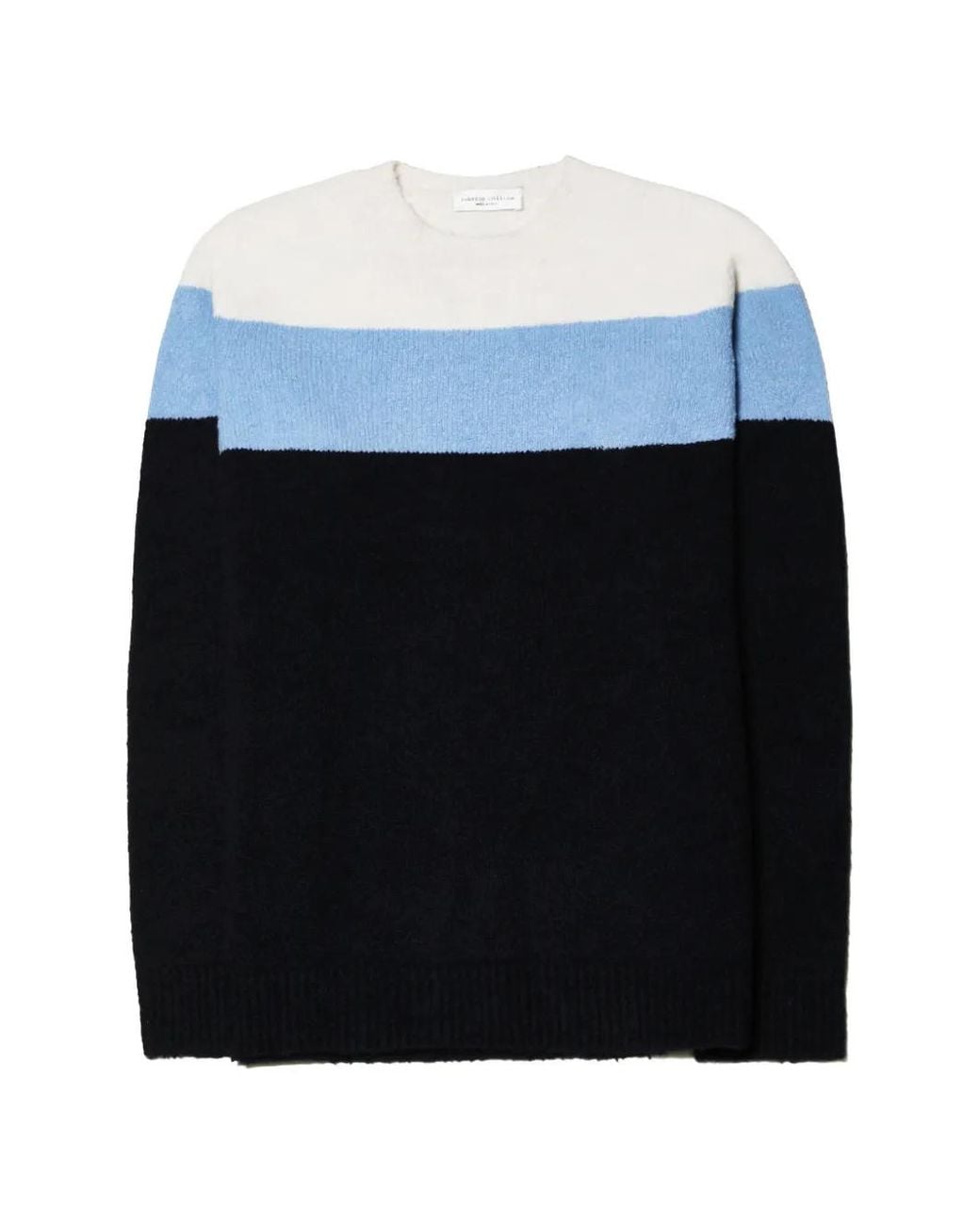 Roberto Collina Black Colour-Block Knit Sweater for men