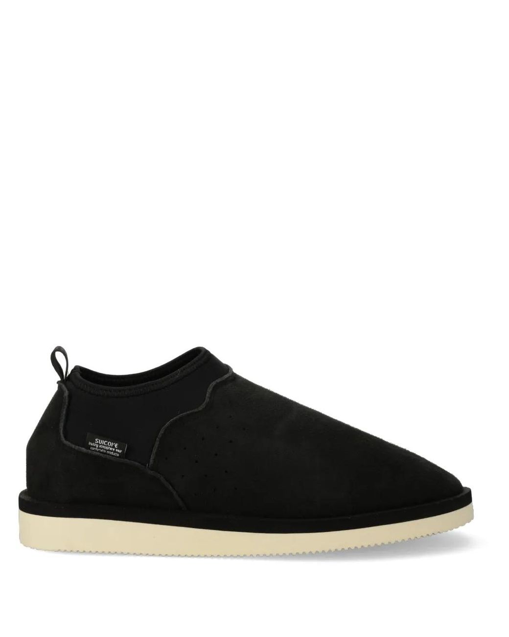 Suicoke Black Suede Slippers for men