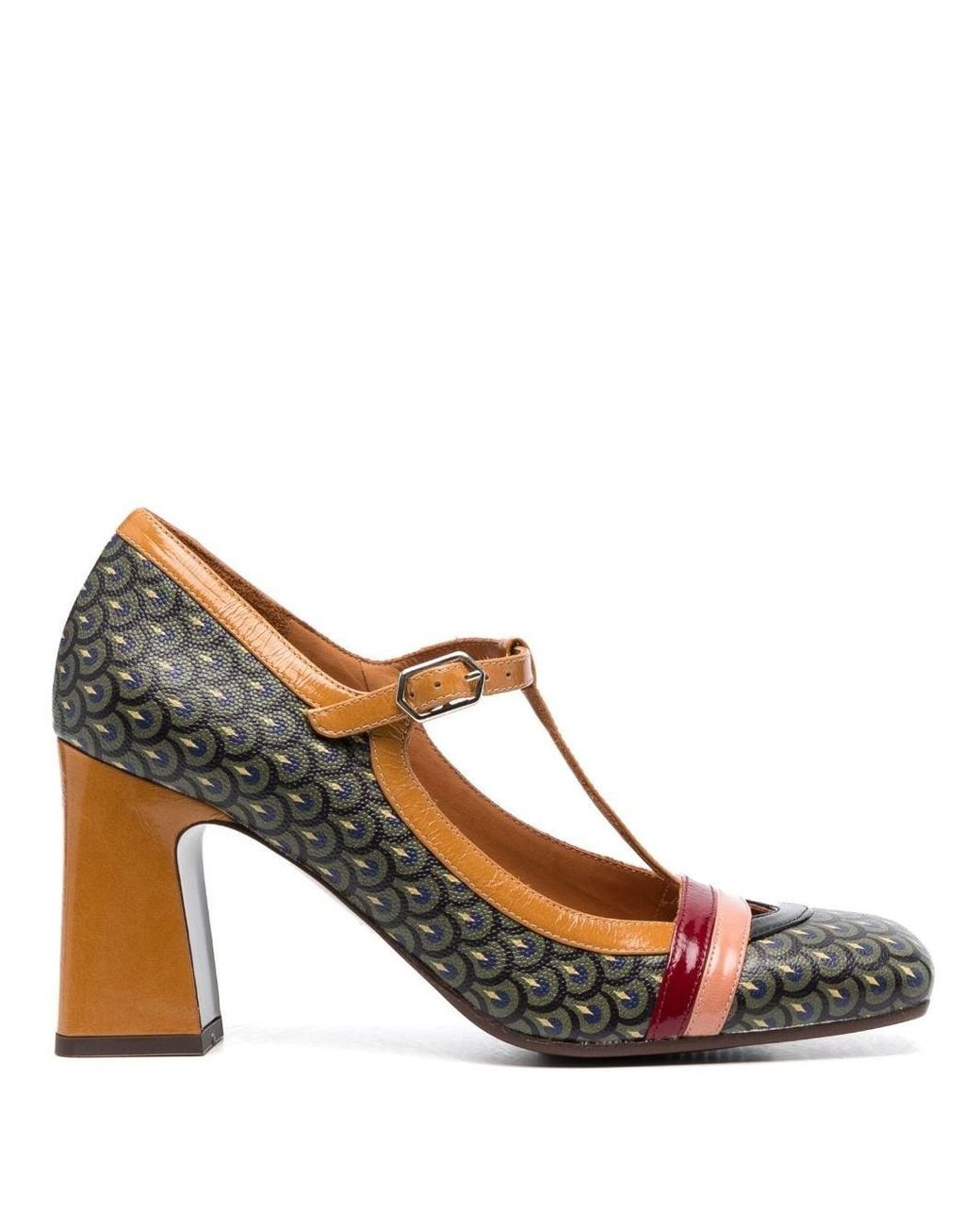 Chie Mihara Odaina 90mm Square-toe Pumps in Brown | Lyst