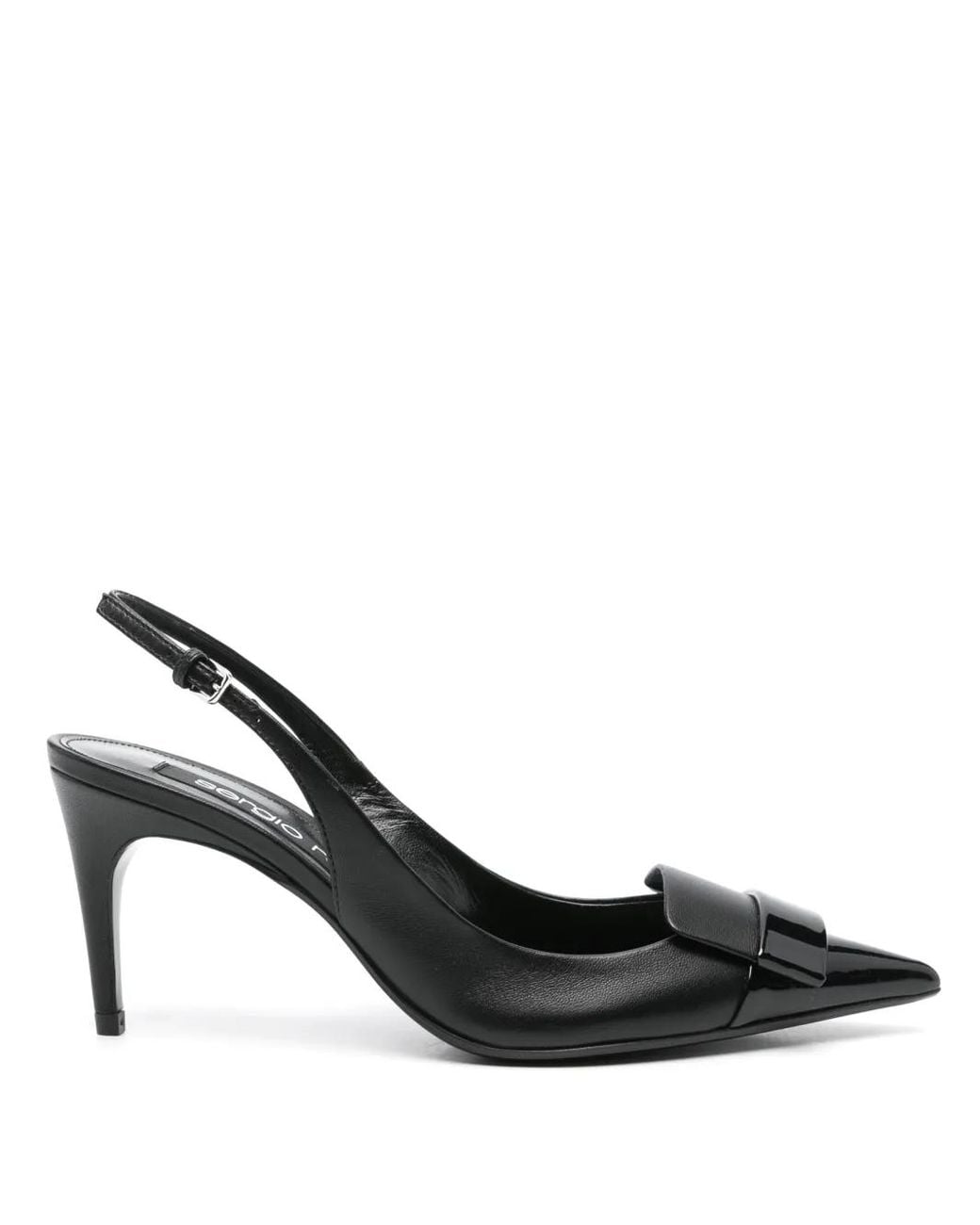 Sergio Rossi Black 75Mm Sr1 Slingback Pumps