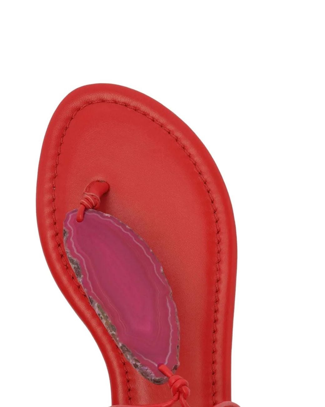 Farm Rio Pink Tie Stone Sandals