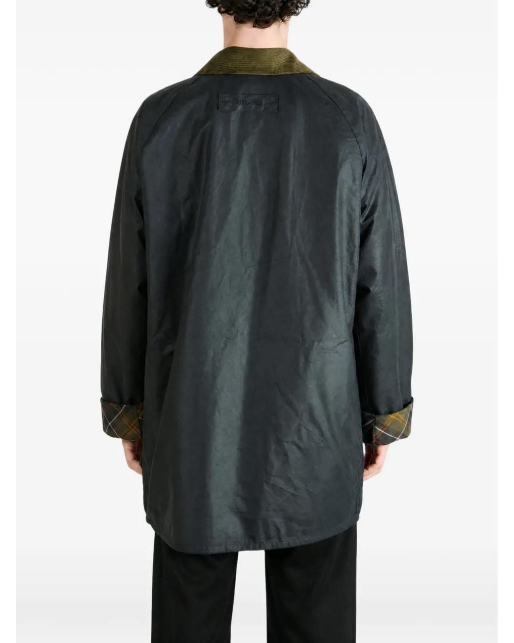 Barbour Gray Beaufort Waxed Coat for men