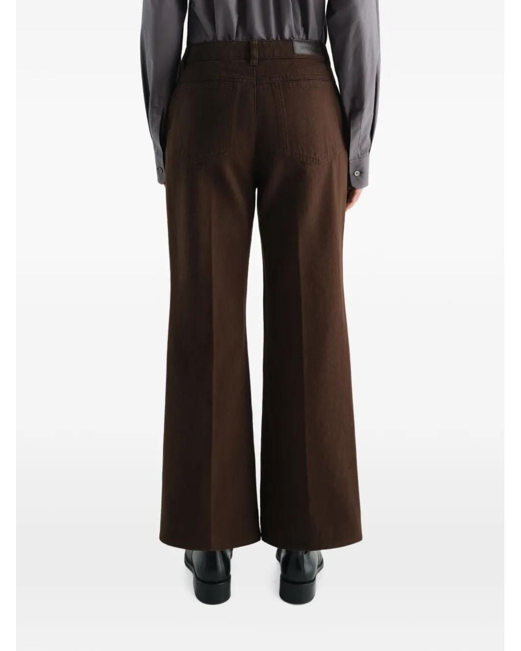 Lemaire Brown Straight-Leg Trousers