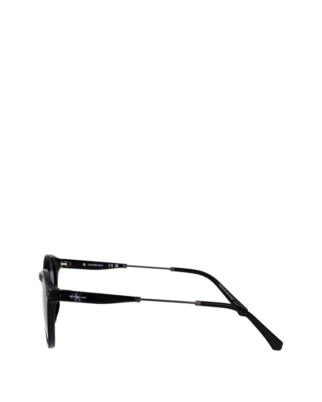 Calvin Klein Black Lunettes De Soleil À Monture Ronde for men