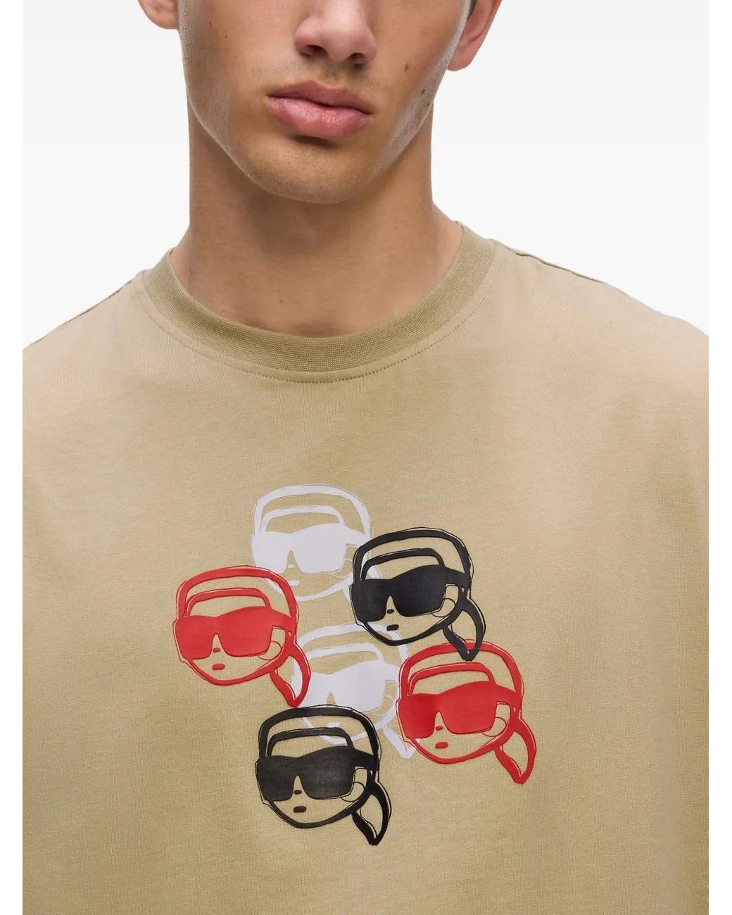 Karl Lagerfeld Natural Ikon-Graphic T-Shirt for men