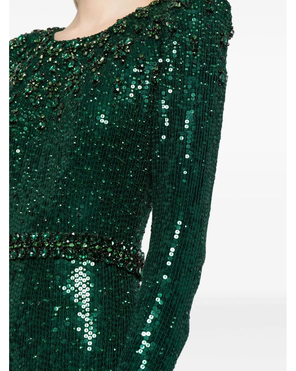 green qipao dress Ming-Na Bespoke Dress | Modern Green Silk Qipao main image 1