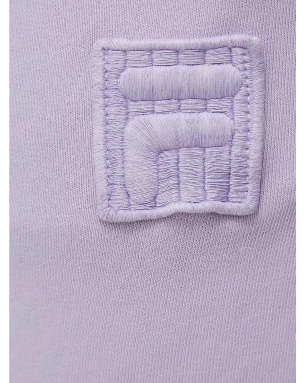 Fila Purple Logo-Patch Track Pants