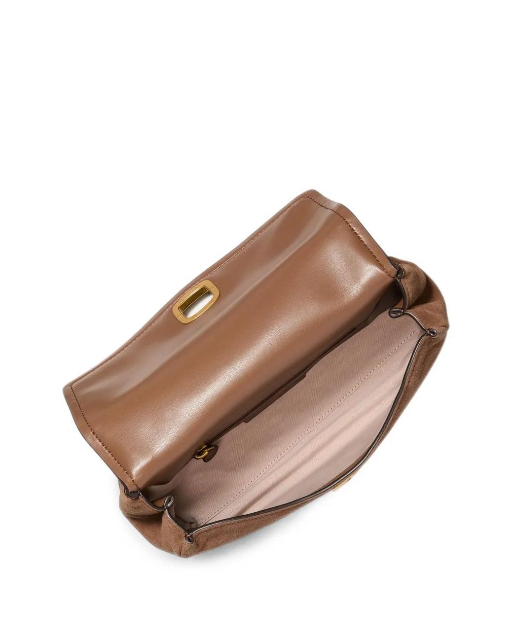 Michael Kors Brown Petit Sac Porté Épaule Bryant Convertible En Daim