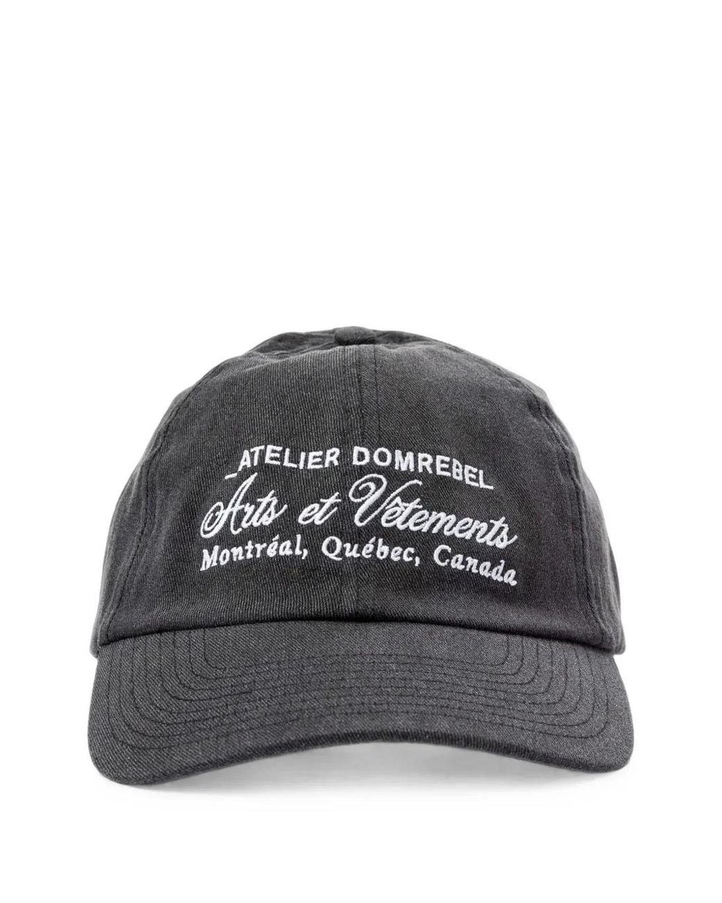 DOMREBEL Black Arts Vetements Embroidered Cap