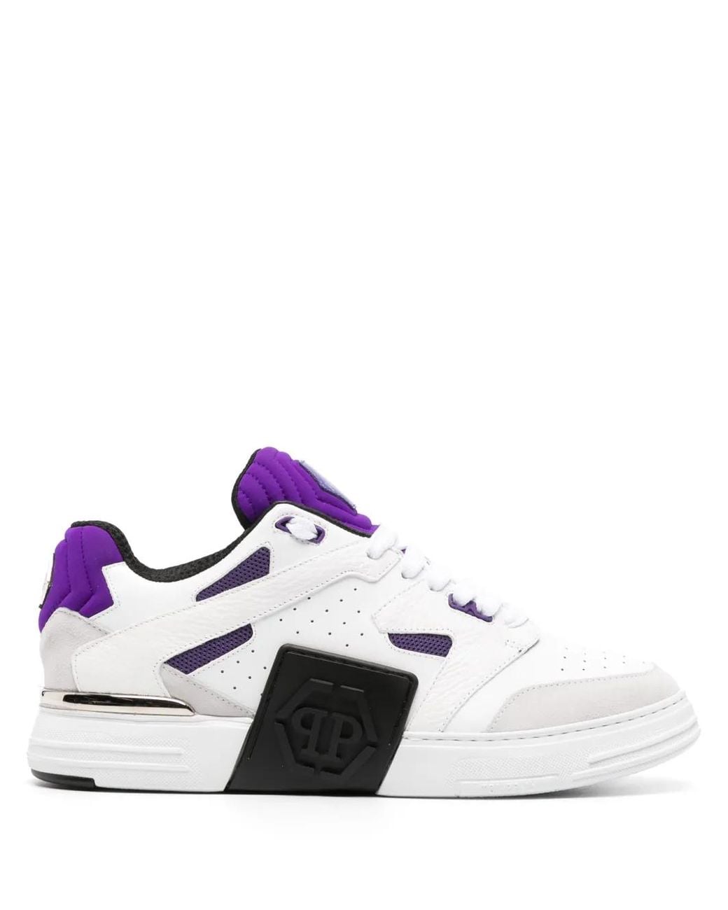 Philipp Plein White Phantom Street Leather Sneakers
