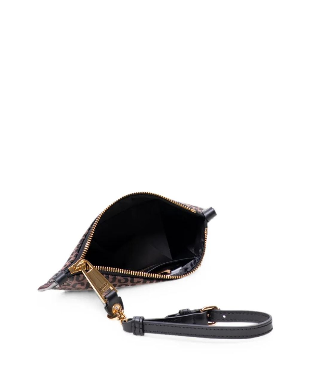 Moschino Gray Lost And Found Logo-Print Clutch Bag