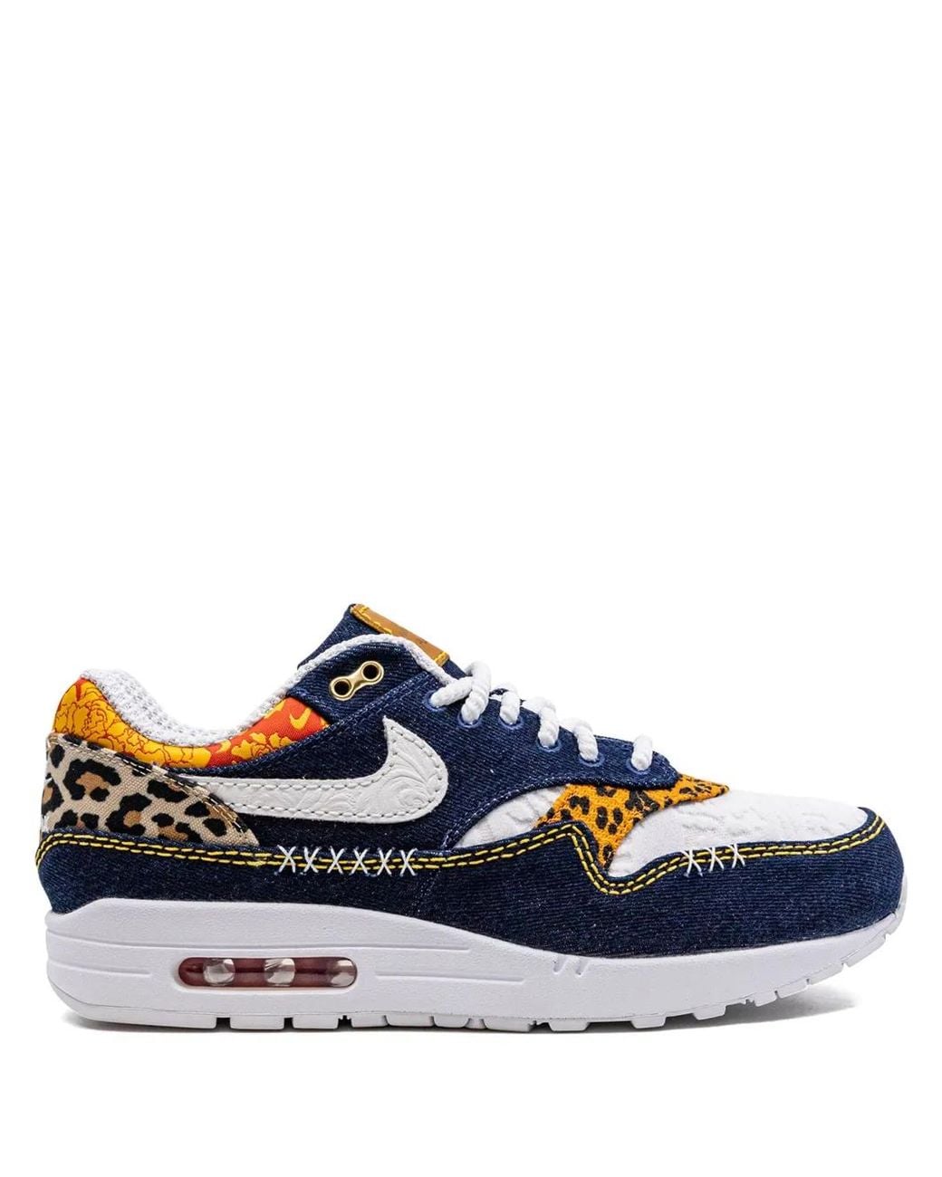 Nike Blue Air Max 1 Prm "Denim Leopard" Sneakers