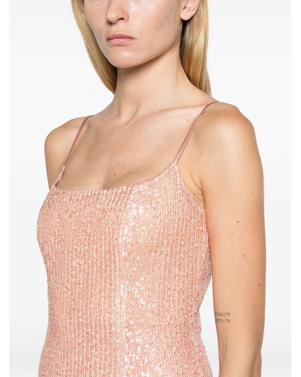 Aje. White Ombre Vionara Sequin Midi Dress