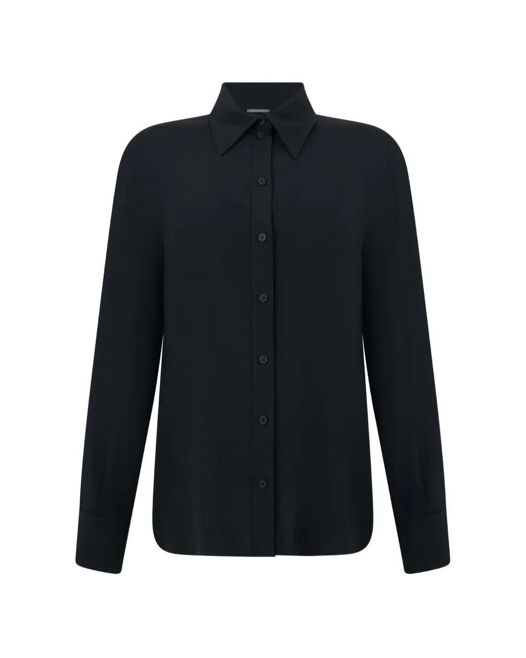 Alberta Ferretti Blue Button-Up Long-Sleeved Shirt