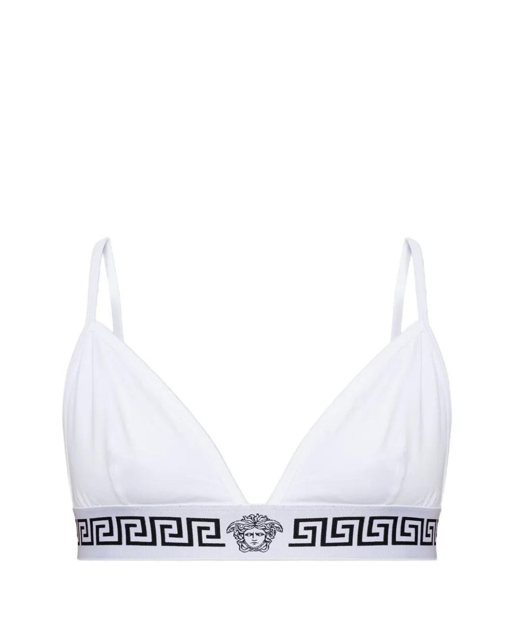 Versace White Soutien-Gorge Greca Medusa