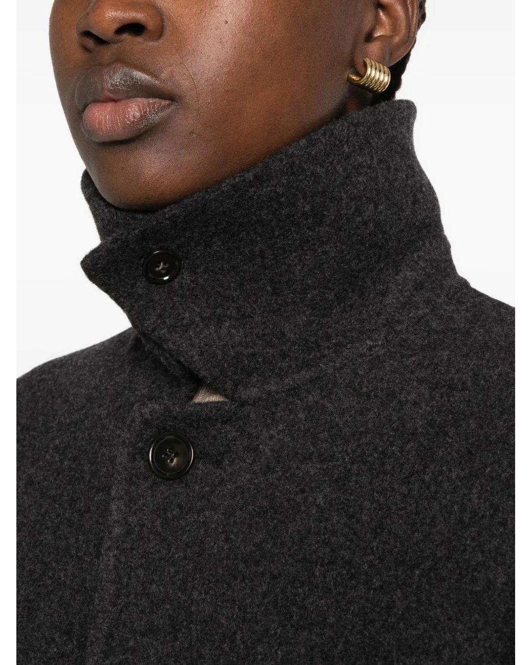 Sofie D'Hoore Black Carmine Wool Coat