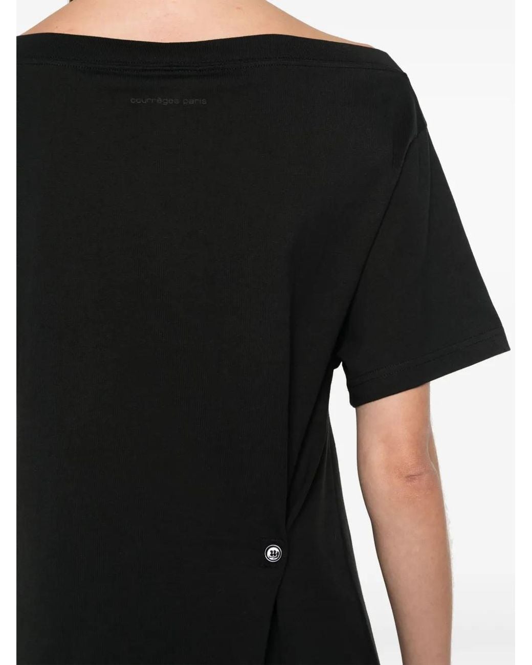 Courreges Black Twisted T Shirt Mini Dress