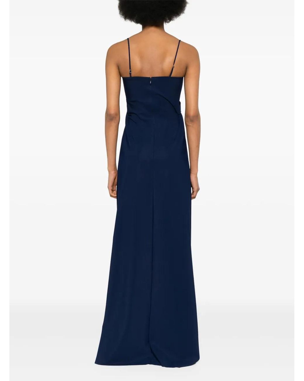 La Petite Robe Di Chiara Boni Blue Alga Bow-Detail Maxi Dress