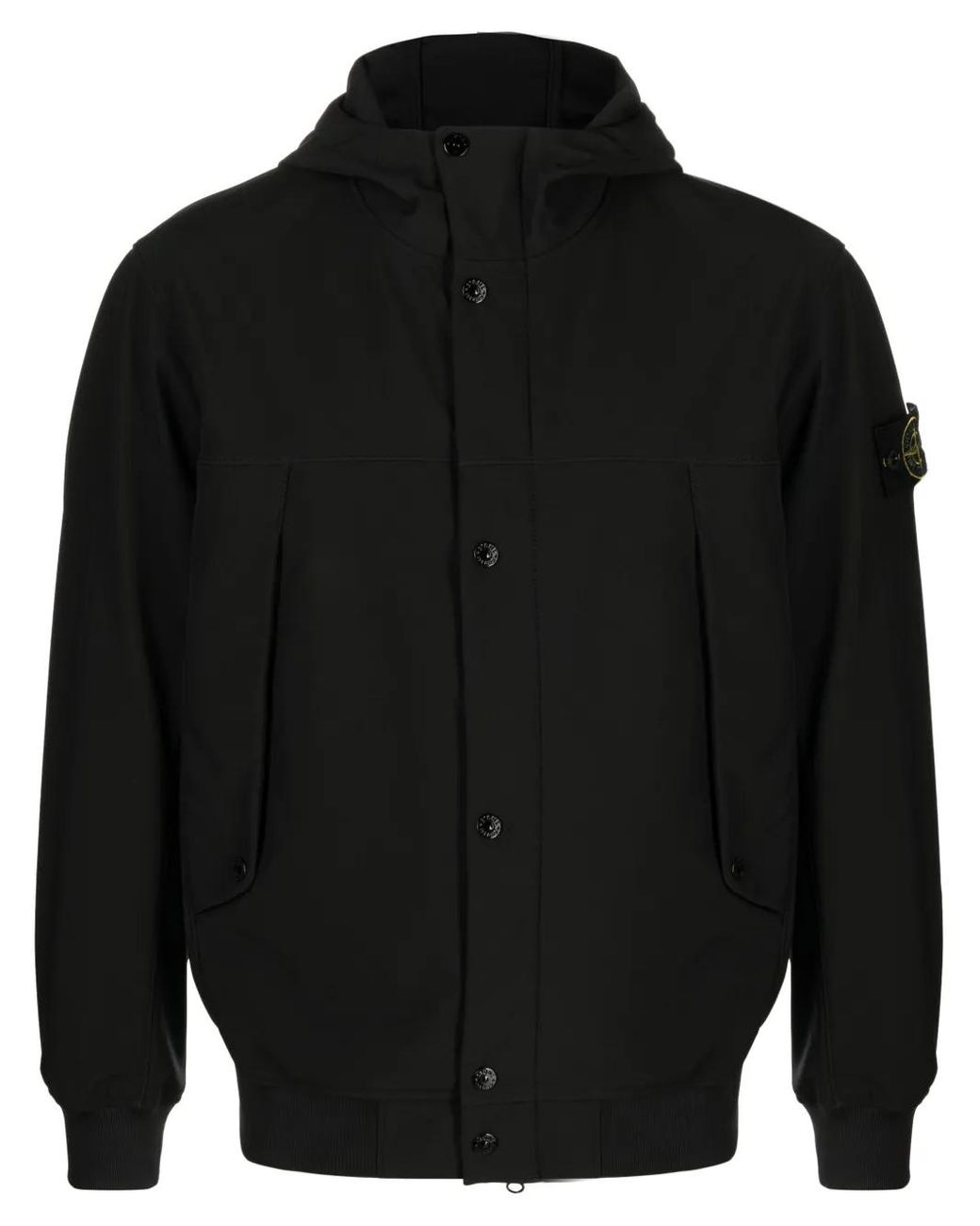 Stone Island Soft Shell Primaloft Padded Jacket Black at