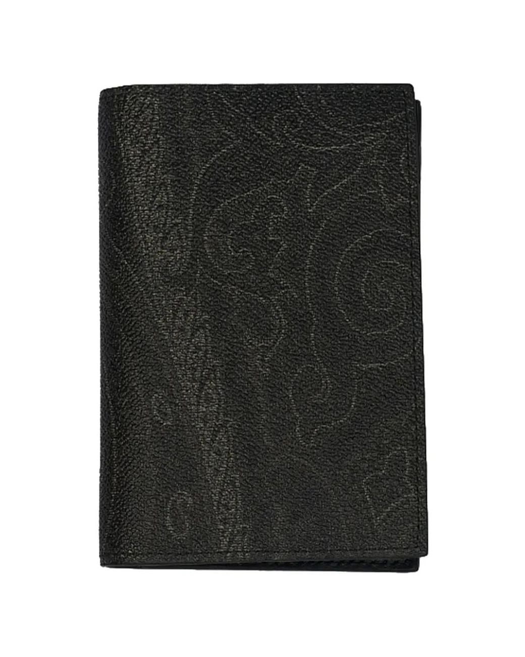 Etro Black Arnica Passport Case for men