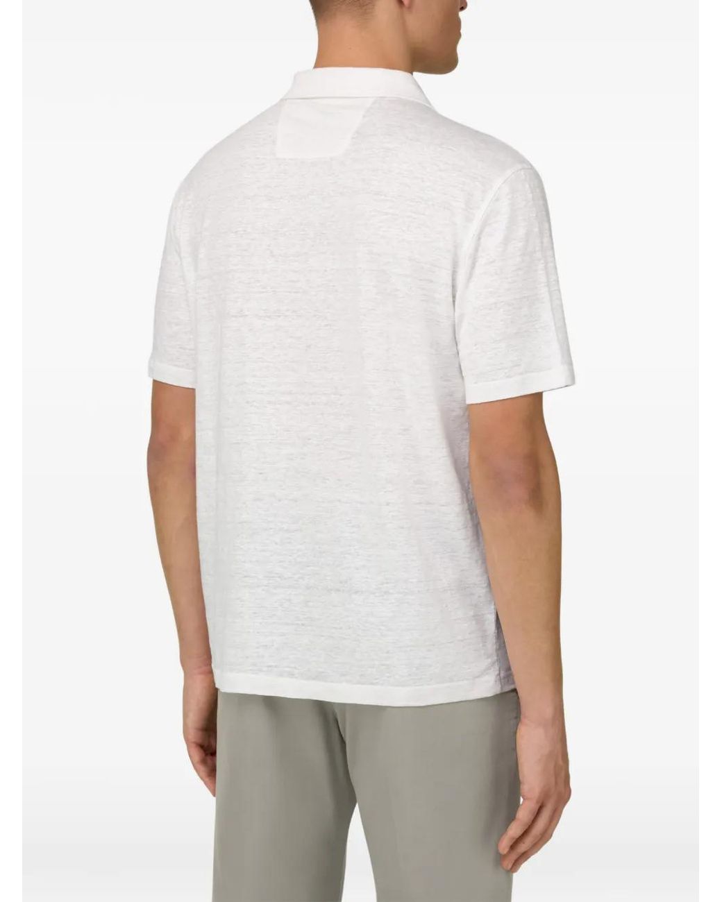 Boggi White T-Shirt À Col Ouvert for men