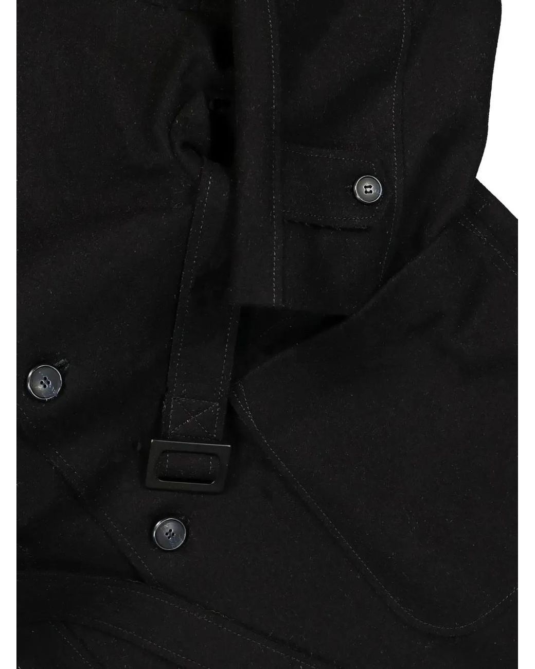 Walter Van Beirendonck Black Tunnel Coat for men