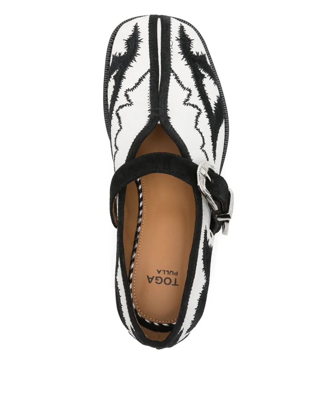 Toga Black Suede Ballet Flats