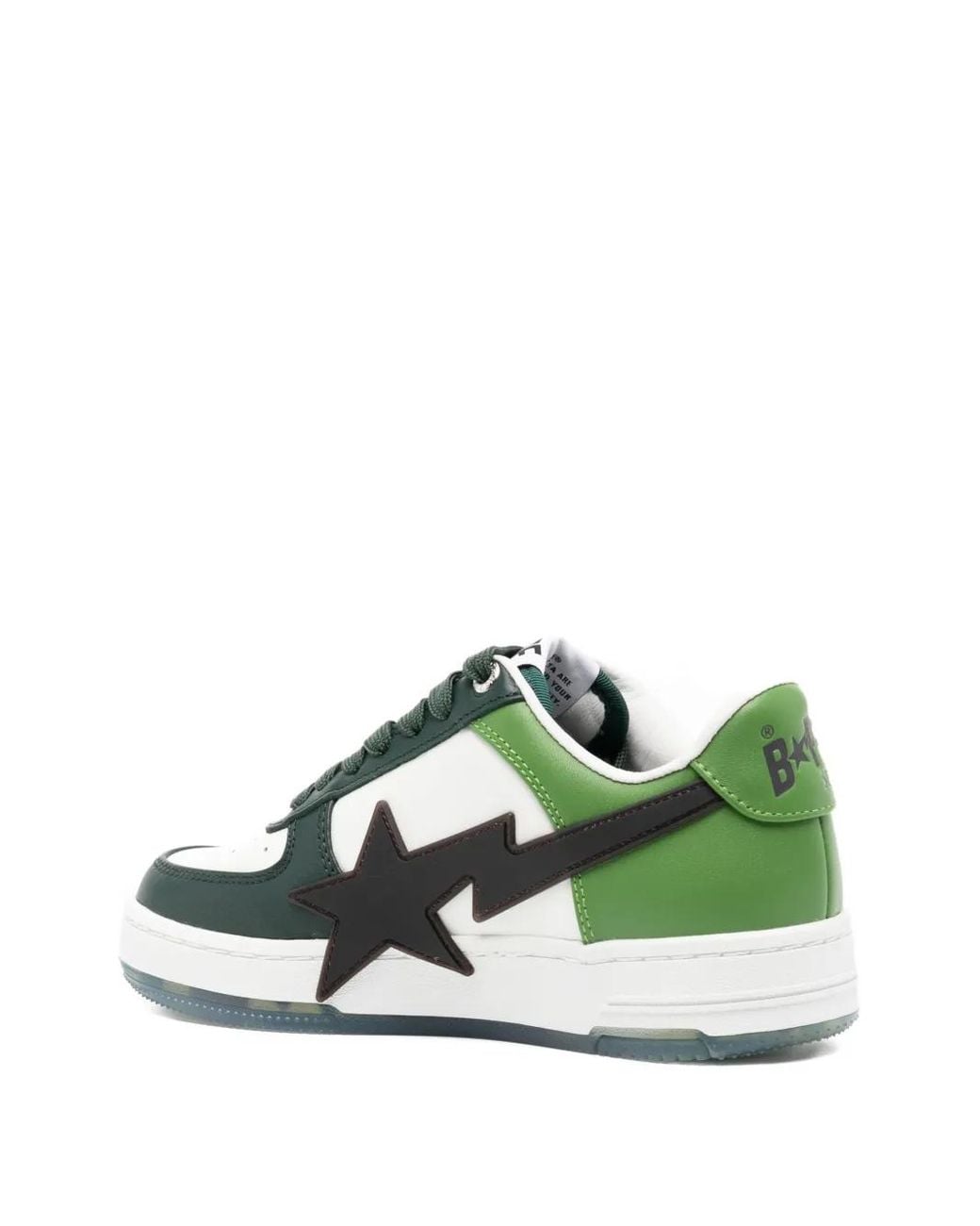 A Bathing Ape Green Bape Sta Sneakers