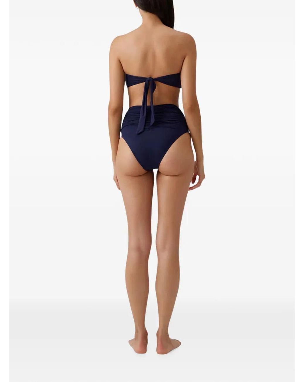 Melissa Odabash Blue Nevis Ruched Bikini Bottoms