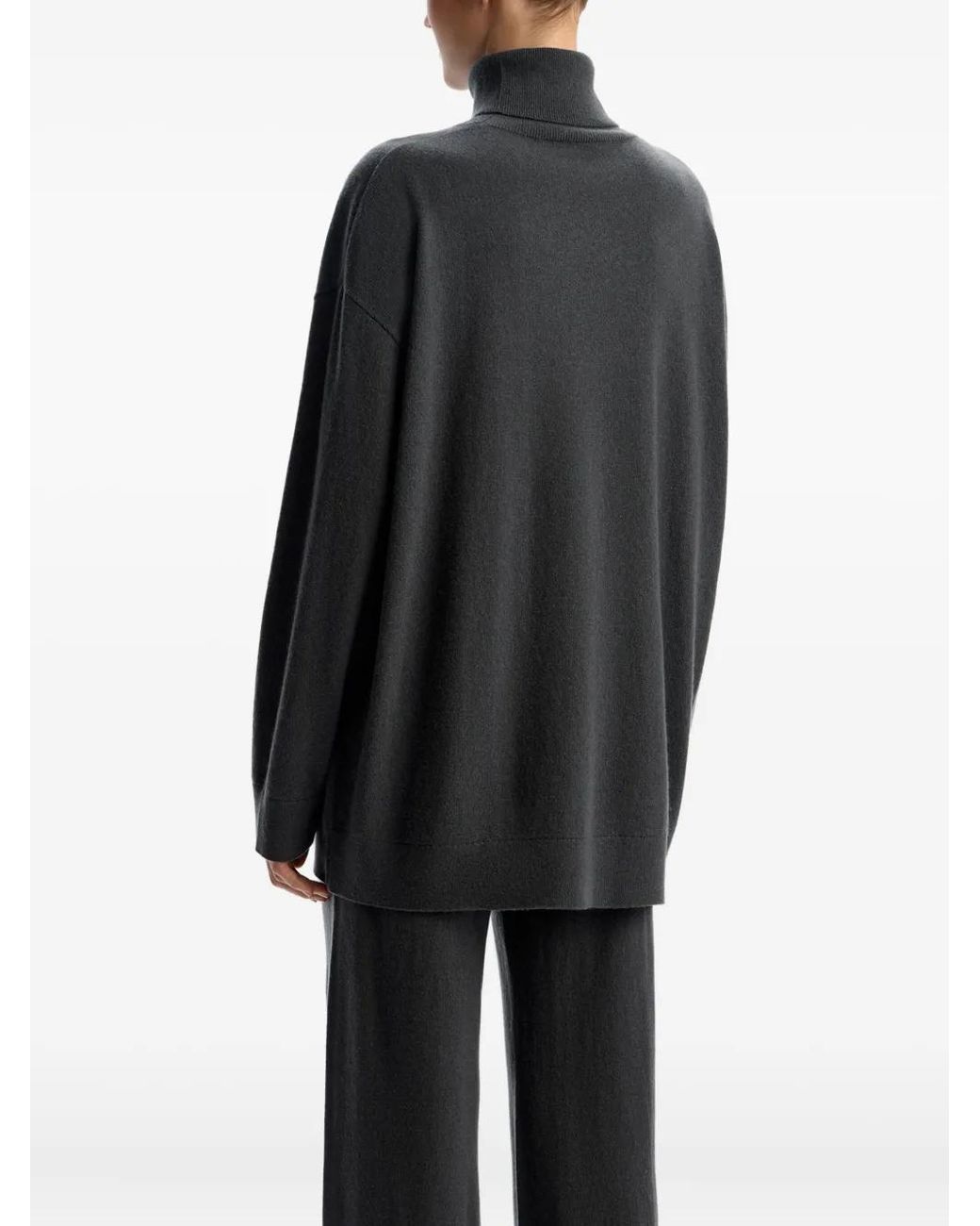 12 STOREEZ Gray Turtleneck Merino-Wool Sweater