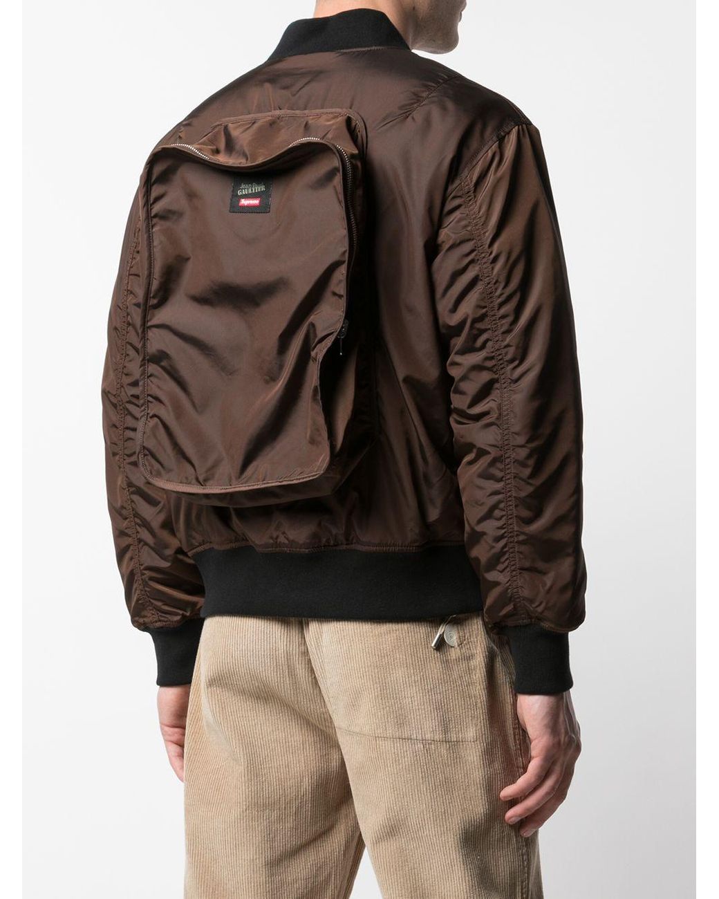 Supreme X Jean Paul Gaultier Backpack Jacket in Brown for Men | Lyst