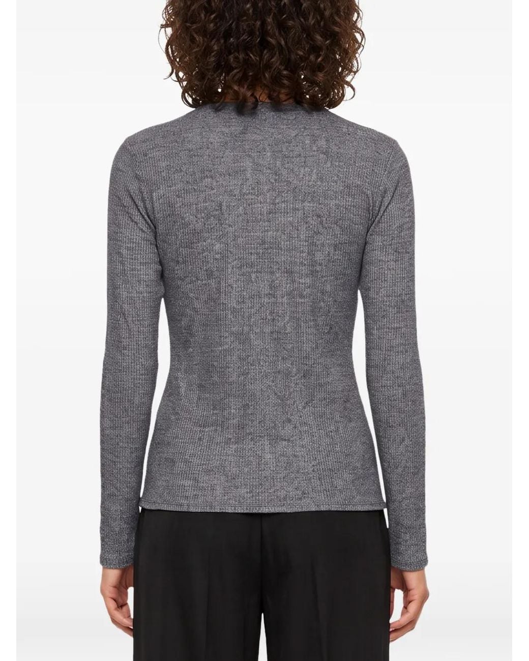 Loulou de Saison Gray Ortigia Ribbed-Knit Sweater