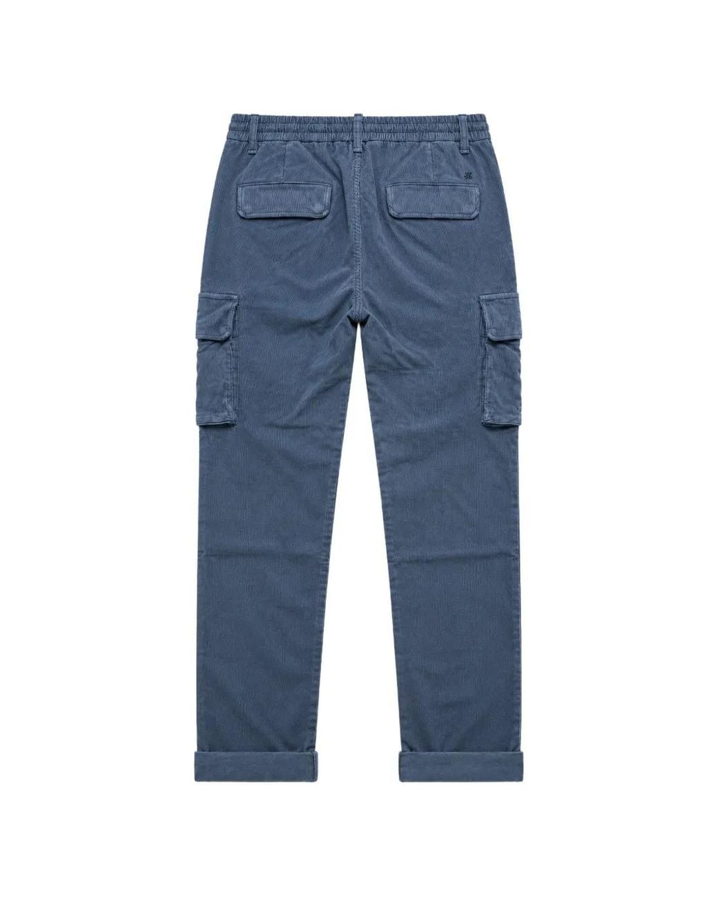 Mason's Blue Drawstring Cargo Pants for men
